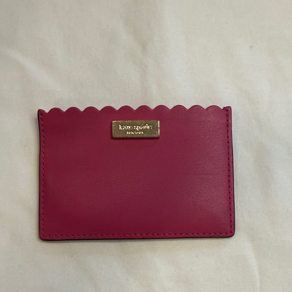 Kate Spade Fuchsia Scalloped Card Holder